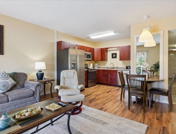 One Bedroom Whispering Pines Pigeon Forge Mountain Vacation Condo Rental by Smoky Mountain Escapes with Indoor Pool Outdoor Pool Lazy River Near Dollywood